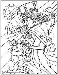 The designs of steampunk coloring pages are quite detailed. Steampunk Coloring Pages For Adults