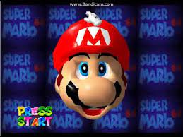 You will be given some sort of weird elastic head, which by the way looks like cute. Mario 64 Title Screen Stretching Mario S Face Youtube