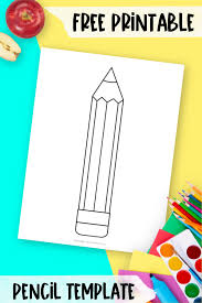 free printable pencil template simple mom project