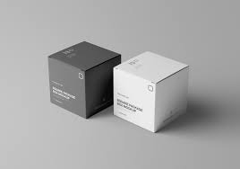 Square Package Box Mockup In 2020 Box Mockup Box Packaging Design Mockup
