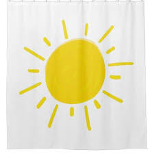 Sunshine Painted Whimsical Yellow Sun Shower Curtain Zazzle Com Yellow Shower Curtains Yellow Sun Shower Curtain