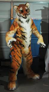 Tiger Stand By Feralfacade On Deviantart Fursuit Furry Fursuit Furry Costume