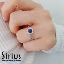 Safir Ve Pirlanta Tasli Tektas Yuzuk Yuzuk Taki Urunler