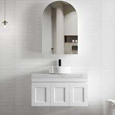It is characterized with the wide use of wood, neutral and ocean inspired palette and a lot of elements in white giving off that bright and airy ambiance. Otti Australia 900 Hampton Matte White Wall Hung Vanity Acqua Bathrooms