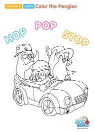 For More Fun Try Hop Pop Stop Coloring Sheet Download Free Color The Pengies Now Digital Stamps Digi Stamps Digi Stamp
