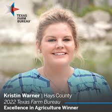 Kristin Warner is dedicated to agriculture and helping farmers succeed. She  was named the 2022 Texas Farm Bureau Excellence in Agriculture contest  winner! Congratulations! Read more: https://bit.ly/excellenceinag22