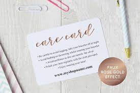 The critical decision of where to place their child is often difficult and confusing for parents. Rose Gold Thank You And Care Card Creative Stationery Templates Creative Market