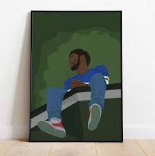 J Cole Poster Forest Hills Drive Album Cover Minimal Print J Cole Print Cute Canvas Paintings Mini Canvas Art Album Cover Art
