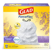 Check spelling or type a new query. Glad Forceflex Tall Kitchen Trash Bags 13 Gallon 80 Count Mediterranean Lavender Scent Walmart Com Walmart Com