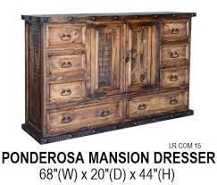 Ponderosa Large Dresser With Images Rustic Dresser Large Dresser Rustic Furniture