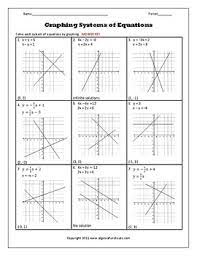 Solving systems of equations with 5 unknowns, 4 equations. Solving Systems Of Equations By Graphing Worksheets By Algebra Funsheets