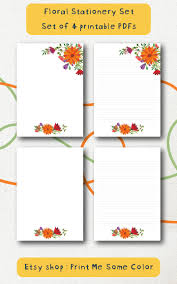 Items Similar To Printable Floral Writing Paper Stationery A4 Size Floral Stationery Floral Letter Paper Instant Download Floral Scrapbook Kit On Etsy Floral Stationery Set Printable Stationery Floral Stationery
