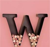 METAL MONOGRAM "W" LETTER-SHAPED INITIAL WINE CORK HOLDER WINE LOVER WALL  ART | eBay