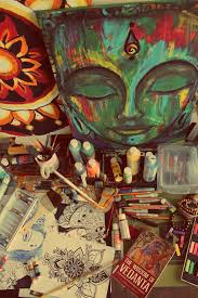Pin By Hannah On Bedroom Ideas Buddha Art Art Boho Painting