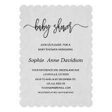 Modern Minimal Handwriting Baby Shower Invitation Zazzle Com Baby Shower Invitations Personalized Baby Shower Invitations Custom Baby Shower Invitations
