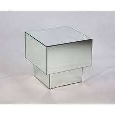 1970s Modern Mirrored Cube Side Table Chairish Side Table Cube Side Table Table