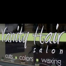 Vanity Hair Salon 781 245 5040 Salon Signs Salon Window Display Hair Salon Design