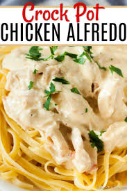 Tender chicken, aromatic vegetables and herbs, cream, a splash of wine & topped with a touch of nutty gruyere. Easy Crock Pot Chicken Alfredo Slow Cooker Chicken Alfredo Recipe
