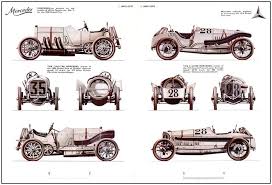 Mercedes Grand Prix Retro Cars Automotive Art Illustrations Automotive Art