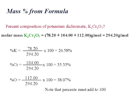 Quantitative Composition Of Compounds Preparation For College Chemistry