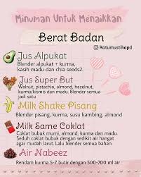 Minuman Untuk Menaikan Berat Badan Healthy Health Healthyfood Healthylifestyle Healthyeating Healthyl Berat Badan Pendidikan Kesehatan Kehidupan Sehat