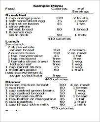 9 diet chart templates lose weight in style free