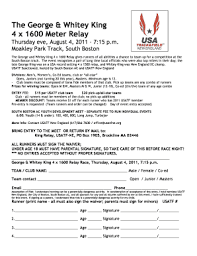 This is 1600 meter relay by eric collins on vimeo, the home for high quality videos and the people who love them. Fillable Online Usatfne The George Whitey King 4 X 1600 Meter Relay Usatfneorg Fax Email Print Pdffiller