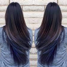 What color do you want to have for your new year's hair look? Brown Hair With Blue Underneath Hair Styles Oil Slick Hair Blue Ombre Hair