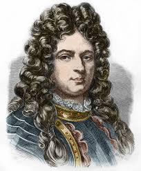 Portrait of Jean Bart, French privateer. Engraving of the 19th century.  Private collection