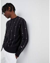 We did not find results for: Sweat Shirt En Maille Inversee A Logo Raye Champion Pour Homme En Coloris Noir Lyst