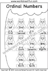 Number Ordinal Numbers Free Printable Worksheets