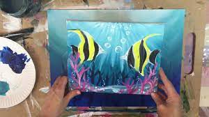 Underwater Painting Step By Step Acrylic Tutorial With Pictures · painting tutorial on how to paint an underwater scene with lots of colorful corals and fishes under the sea in a step by step easy and basic acrylic the underwater paintings are available with new ideas too. underwater painting step by step