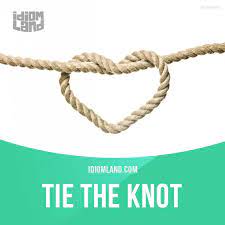 Tie The Knot Means To Get Married Example The Happy Young Couple Tied The Knot Under A Beautiful Sunset Get Our Ap English Idioms Idioms English Phrases