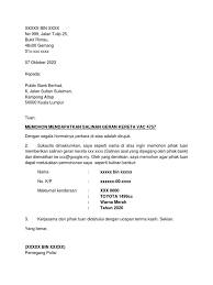 Ali will have to find mat arip, who has fallen in with the wrong crowd and. Surat Mohon Salinan Geran Kereta