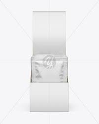 Display Box W Sachets Mockup In Box Mockups On Yellow Images Object Mockups Box Mockup Mockup Free Psd Psd Template Free