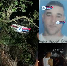 Hombre resulta herido al chocar con una Vaca en la comunidad de la Amarga  en Cenovi Se trata del señor Genaro Garcia Cruz ( Franklin )de unos 47 años  y residente en