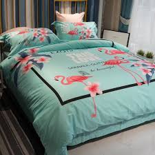 How awesome is this red branch bedding set? Coral Red Turquoise Pink And Blue Fun Tropical Flamingo Monogrammed Print Wild Animal Themed Cute Girls Full Queen Size Bedding Sets Enjoybedding Com