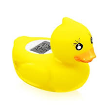 A normal temperature in babies is considered to be around 97.5 degrees fahrenheit (36.4 degrees celsius). Amazon Com Baby Bath Thermometer Upgraded Version Thermometer Duck For Infant In Bath Tub And Swimming Pool Yellow Temperature Duck Water And Room Thermometer Baby