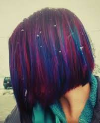 Blue Purple Pink And Red Galaxy Hair Short Hair Bob This Is Prob The Winner Galaxy Hair Short Hair Styles Short Bob Hairstyles