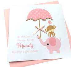 Handmade Personalised Baby Shower Card Amazon Co Uk Handmade Products
