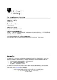 Pdf Humanizing Business A Modern Virtue Ethics Approach