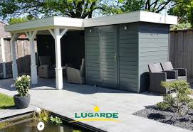 Tuinhuis Met Overkapping Kopen Bij Lugarde Kwaliteit Sinds 1976 Anbau Gartenhaus Gartenhaus Garten Kaufen