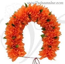 Flowers sameday delivery · special offers · delivery in 450 cities Orange Colour Artificial Flower Band Indian Hair Synthetic Flowers