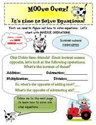 Solving One Step Equations Notes And Practice For Beginners One Step Equations Sixth Grade Math 8th Grade Math