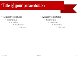 Red Ribbon Banner Powerpoint Template