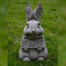 Buy & sell electronics, cars, clothes, collectibles & more on ebay, the world's online marketplace. Welcome Bunny Stone Animal Garden Ornament Patio Sign Home Decor Onefold Uk Ebay