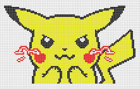 Pokemon Intro Pikachu 2 By Hama Girl Pixel Art Pokemon Cross Stitch Pixel Art Templates