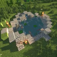 Dig out the 3x3 area inside of the base. Minecraft Fountain Pond Lake Fountaindiy Minecraft Fountain Pond Lake Minecraft Fountain Minecraft Crafts Minecraft Construction