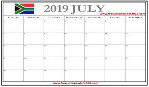 You could also personalize your calendar to make it even more personal… July 2019 Calendar South Africa July Calendar Calendar 2019 Template 2019 Calendar