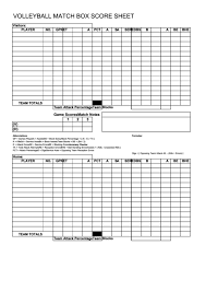 Download And Customize Free Volleyball Stat Sheets In Pdf Volleyball Volleyball Training Equipment Volleyball Training
